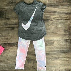 Nke dri fit pant and tee set girl 4t